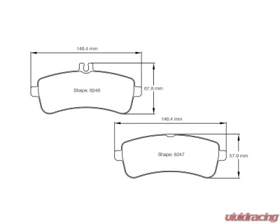 Pagid Racing RSL 29 Rear Brake Pad w/ 18.8mm Thickness Mercedes-Benz AMG GTR | GTS | C 63 AMG 2015+ - 8246 29