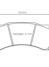 Pagid Racing RSL 1 Brake Pad w/ 28.5mm Thickness Alcon TA6, CAR89, CAR11 (4489) D54                                     - 8250 RSL1 - Image 2