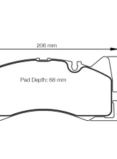 Pagid Racing RSL 29 Front Brake Pad w/ 16.0mm Thickness Mercedes-Benz AMG GTS | C 63 AMG 2015+                                     - 8257 29 - Image 2