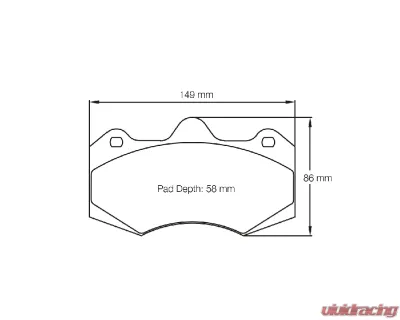 Pagid Racing RST 2 Front Brake Pad w/ 25.0mm Thickness AP Racing C93215 D42 McLaren 570S GT4 2018+ - 8261 RST2