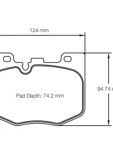 Pagid Racing RSL 29 Front Brake Pad w/ 20.0mm Thickness BMW 3 | 4 Series | Z4 | Toyota GR Supra | A90 2019+                                     - 8275 RSL29 - Image 2