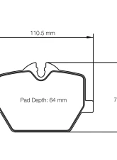 Pagid Racing RSL 29 Rear Brake Pad w/ 16.0mm Thickness BMW 3 | 4 Series | Z4 | Toyota GR Supra | Supra A90 2019+                                     - 8276 RSL29 - Image 2
