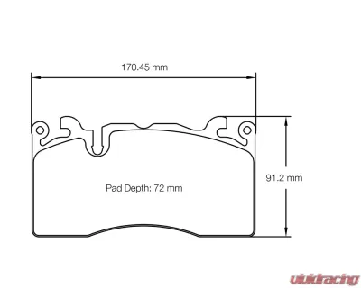 Pagid Racing RSL 29 Front Brake Pad w/ 15.6mm Thickness McLaren 600LT | 720S | 720S Spider 2017+ - 8283 RSL29