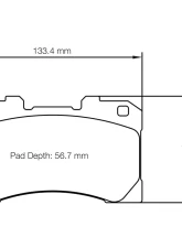 Pagid Racing RST 5E Front Brake Pad w/ 16.0mm Thickness Toyota Yaris GR 2020                                     - 8299 RST5E - Image 2