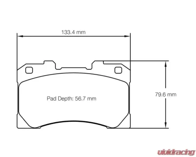 Pagid Racing RST 5E Front Brake Pad w/ 16.0mm Thickness Toyota Yaris GR 2020 - 8299 RST5E