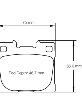 Pagid Racing RST 5E Rear Brake Pad w/ 16.0mm Thickness Toyota Yaris GR 2020                                     - 8300 RST5E - Image 2