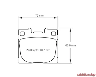 Pagid Racing RST 5E Rear Brake Pad w/ 16.0mm Thickness Toyota Yaris GR 2020 - 8300 RST5E