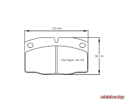 Pagid Racing RSH 42  Brake Pad w/ 15.4mm Thickness - 9521 H42