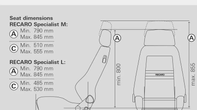 Recaro Specialist M Reclineable Seat                                     - LXW.00.000.YY11 - Image 2