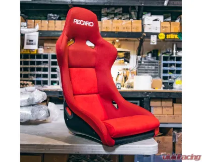 Recaro FRP Suede Red Pole Position N.G. Racing Seat - 071.95.JS06-01