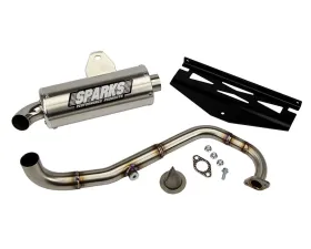 Sparks Racing X-6 Stainless Steel Exhaust System (Bare Aluminum) Polaris RZR 170 2010+