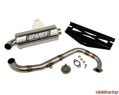 Sparks Racing X-6 Stainless Steel Exhaust System (Bare Aluminum) Polaris RZR 170 2010+ - PP10RZR170-01