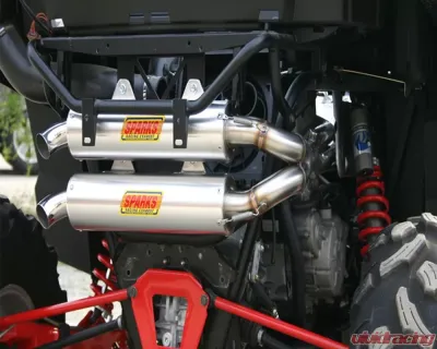 Sparks Racing X-6 Gen 2 Stainless Steel Exhaust System (Brushed Aluminum) Polaris RZR 900 XP | XP4 2011-2014 - PP11900XP-S-01