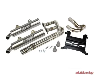 Sparks Racing X-6 Stainless Steel Exhaust System (with Bare Aluminum Muffler) Polaris RZR 1000 XP | XP4 2014+ - PP141000XP-S
