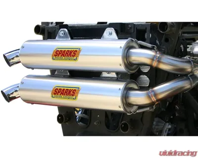 Sparks Racing X-6 Stainless Steel Exhaust System (with Bare Aluminum Muffler) Polaris RZR 1000 XP | XP4 2014+ - PP141000XP-S