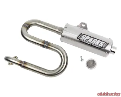 Sparks Racing X-6 Stainless Steel Exhaust System (with Bare Aluminum Muffler) Polaris ACE 150 2017+ - PP17ACE150-01