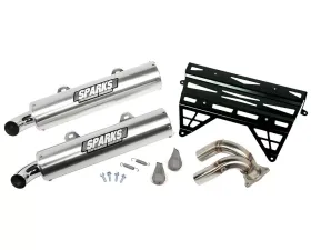 Sparks Racing X-6 Stainless Steel Slip-On Exhaust System (with Bare Aluminum Muffler) Polaris Pro XP 2020