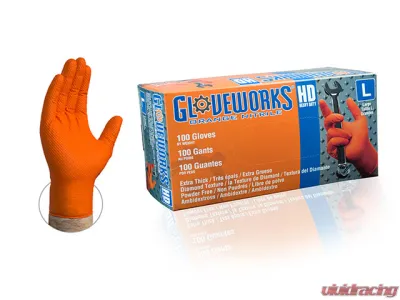 Gloveworks Orange Nitrile Gloves 55 9870 070 - 55 9870 070