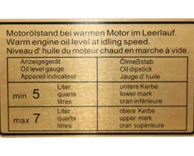JP Group Dansk Engine Oil Level Decal 901-006-504-01