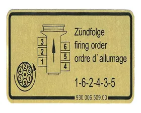 JP Group Dansk Firing Order Decal 930-006-509-00