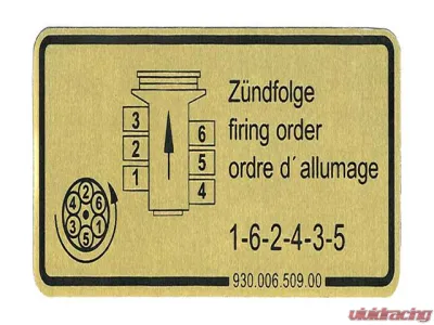 JP Group Dansk Firing Order Decal 930-006-509-00 - 930-006-509-00