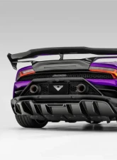 Vorsteiner Monza Edizione Glossy Carbon Fiber PP 2x2 Rear Diffuser Lamborghini Huracan EVO 2019+                                     - 3050LOV - Image 3