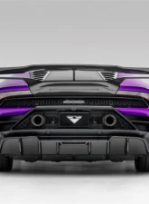 Vorsteiner Monza Edizione Glossy Carbon Fiber PP 2x2 Rear Diffuser Lamborghini Huracan EVO 2019+                                     - 3050LOV - Image 6