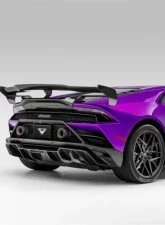 Vorsteiner Monza Edizione Glossy Carbon Fiber PP 2x2 Rear Diffuser Lamborghini Huracan EVO 2019+                                     - 3050LOV - Image 7