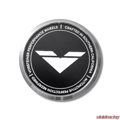Vorsteiner Aluminum Black With White Logo Center Cap - CC12BLK