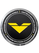Vorsteiner Aluminum Black With Yellow Logo Center Cap                                     - CC14BLK - Image 2