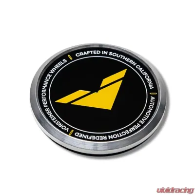 Vorsteiner Aluminum Black With Yellow Logo Center Cap - CC14BLK