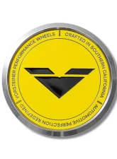 Vorsteiner Aluminum Yellow With Black Logo Center Cap                                     - CC15YL - Image 2