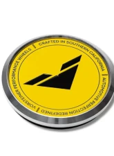 Vorsteiner Aluminum Yellow With Black Logo Center Cap                                     - CC15YL - Image 2