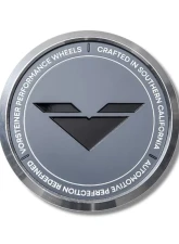 Vorsteiner Aluminum Grey With Black Logo Center Cap                                     - CC16GY - Image 2