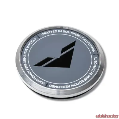 Vorsteiner Aluminum Grey With Black Logo Center Cap - CC16GY
