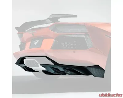 Vorsteiner V Aero Glossy Carbon Fiber PP 2x2 Rear Diffuser Lamborghini Aventador 2011-2017 - 0704LOV