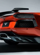 Vorsteiner V Aero Glossy Carbon Fiber PP 2x2 Rear Diffuser Lamborghini Aventador 2011-2017                                     - 0704LOV - Image 2