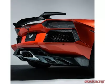 Vorsteiner V Aero Glossy Carbon Fiber PP 2x2 Rear Diffuser Lamborghini Aventador 2011-2017 - 0704LOV