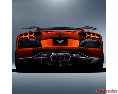 Vorsteiner V Aero Glossy Carbon Fiber PP 2x2 Rear Diffuser Lamborghini Aventador 2011-2017 - 0704LOV