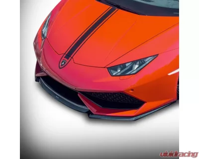 Vorsteiner Verona Edizione Aero Glossy Carbon Fiber PP 2x2 Front Spoiler Lamborghini Huracan LP610 AWD Only 2015-2019 - 0900LOV