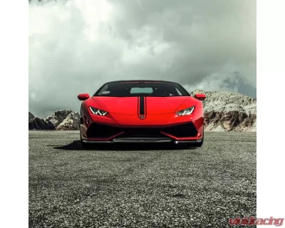 Vorsteiner Verona Edizione Aero Glossy Carbon Fiber PP 2x2 Front Spoiler Lamborghini Huracan LP610 AWD Only 2015-2019 - 0900LOV