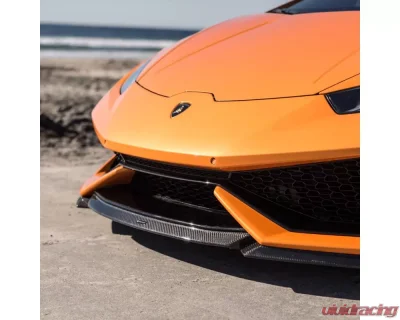 Vorsteiner Verona Edizione Aero Glossy Carbon Fiber PP 2x2 Front Spoiler Lamborghini Huracan LP610 AWD Only 2015-2019 - 0900LOV