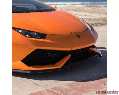 Vorsteiner Verona Edizione Aero Glossy Carbon Fiber PP 2x2 Front Spoiler Lamborghini Huracan LP610 AWD Only 2015-2019 - 0900LOV