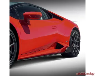 Vorsteiner Navora & Verona Edizione Aero Side Blades Glossy Carbon Fiber PP 2x2 Lamborghini Huracan 2015-2019 - 0901LOV