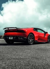 Vorsteiner Verona Edizione Aero Wing Blade w/ Aluminum Uprights Glossy Carbon Fiber PP 2x2 Lamborghini Huracan 2015-2019                                     - 0902LOV - Image 3