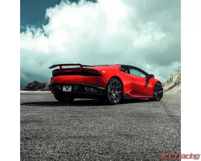 Vorsteiner Verona Edizione Aero Wing Blade w/ Aluminum Uprights Glossy Carbon Fiber PP 2x2 Lamborghini Huracan 2015-2019 - 0902LOV