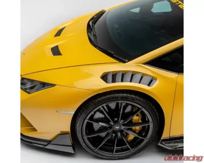 Vorsteiner Vincenzo Edizione Aero Carbon Matrix Front Fenders w/ Integrated Vents & Splash Sheilds Lamborghini Huracan Performante | Huracan EVO 2017+ - 1040LOV