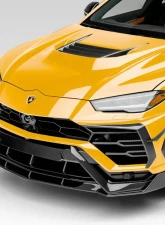 Vorsteiner Rampante Edizione Glossy Carbon Fiber PP 2x2 Aero Front Spoiler Lamborghini Urus 2018-2023                                     - 2020LOV - Image 2