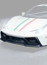 Vorsteiner VX Aero Glossy Carbon Fiber PP 1x1 Front Bumper w/Front Spoiler Ferrari 458 Italia 2010-2015                                     - FRV1110 - Image 8