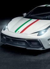Vorsteiner VX Aero Glossy Carbon Fiber PP 1x1 Front Bumper w/Front Spoiler Ferrari 458 Italia 2010-2015                                     - FRV1110 - Image 2